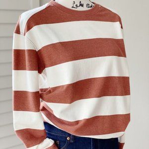 Universal Thread Rust Striped Sweatshirt
